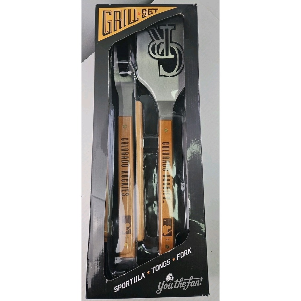 Colorado Rockies Three Piece Grill Set. Brand New In Sealed Box‎ (CB)